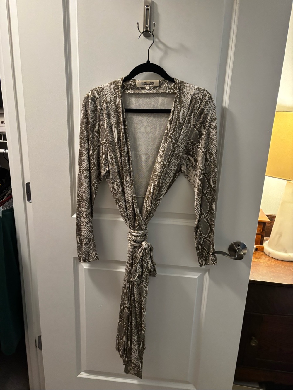 Diane Von Furstenberg Vintage Snake-Print Wrap Dress